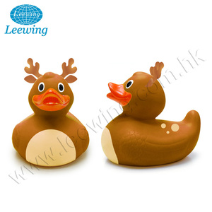 ที่ไม่ซ้ำรายการของขวัญส่งเสริมการขายตกแต่งคริสต์มาสพลาสติกพีวีซีไวนิลที่กำหนดเองที่มีโลโก้ซานตาคลอสคริสต์มาสยางเป็ด - Product Image 5