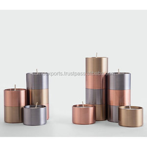 Lot de 6 supports de lampes T en laiton cuivré et nickel, parfaits pour la décoration intérieure et l'éclairage ambiant. - Product Image 2