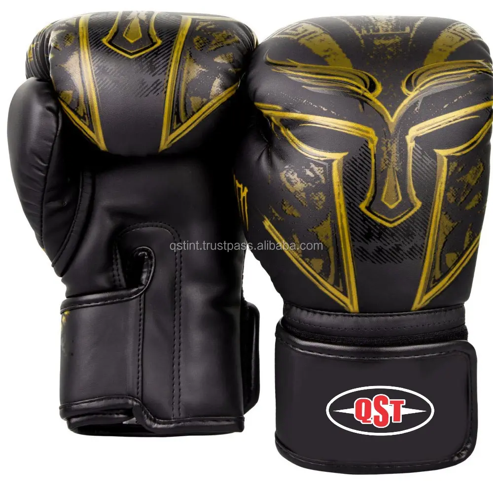 Wholesale Customized 14oz 16oz Kick Muay Thai Boxing Gloves QST Leather Custom OEM EVA Time Color Weight Material Origin Mass
