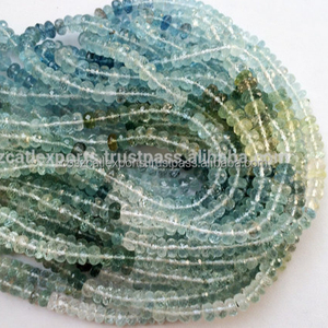 Cuentas de hilo de Aguamarina facetada, 5mm, 6 pulgadas - Product Image 2