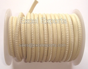 Vente en gros de cordons en cuir d'agneau d'Excel Exportations de bijoux à motif rond cousu en croix de tailles 3mm 4mm 5mm 8mm - Product Image 4