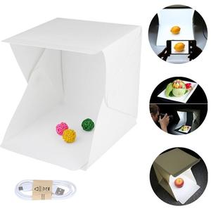 Photo <span class=keywords><strong>studio</strong></span> box mini pieghevole HA CONDOTTO il mini photo <span class=keywords><strong>studio</strong></span> 20 centimetri softbox LED lightbox per la macchina fotografica del telefono mobile - Product Image 1