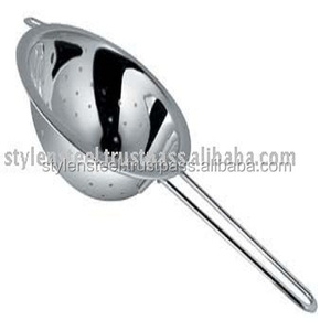 Stainless Steel Soup Strainer Used to Strain Foods Such As Pasta or Rice or to Rinse <b>Vegetables</b> and Fruits - Product Image 5