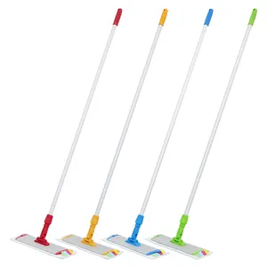 Euro style commercial mop system professional industrial microfiber flat mop with aluminum frame for floor cleaning