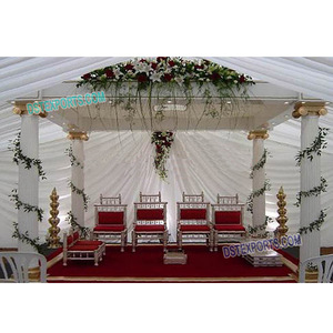 Mandap de Boda con Pilares Romanos, Mandap de Fibra de Cristal, Diseños de Mandap para Bodas Indias, Melbourne, Bélgica - Product Image 1