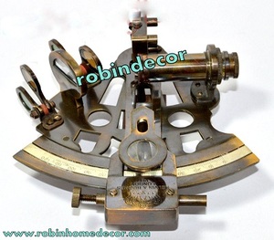 Antiguo Marine 5 "Sextante de latón macizo astrolable náutico sextante - Product Image 1