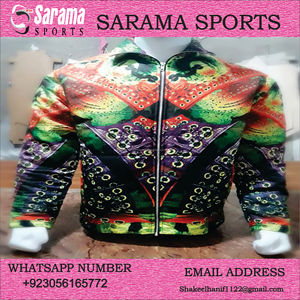 Personalizado de alta calidad blanco 100% poliéster invierno moda diseño hombres bombardero chaquetas personalizadas sublimadas, - Product Image 2