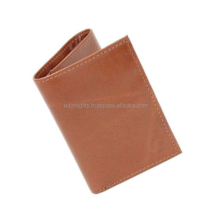 <b>Mens</b> <b>Trifold</b> <b>Wallet</b> Genuine Leather Card case ID Window <b>Trifold</b> - Product Image 4