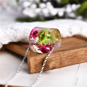 Wholesale Resin Real <strong>Pressed</strong> Kid <strong>Flower</strong> <strong>Necklace</strong> for Special Christmas Gift - Product Image 4