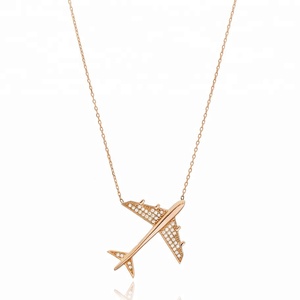 Pendentif à breloque en pierre de Zircon de forme ronde, conception d'avion, fait à la main, vente en gros, bijoux en argent Sterling 925 - Product Image 1