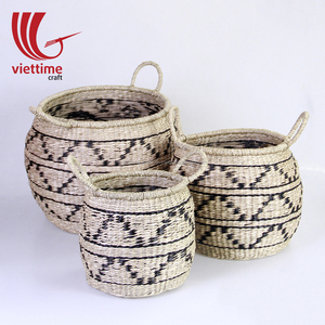 ชุด3หญ้าทะเล Bolga ตะกร้าทำในเวียดนามขายส่ง - Product Image 1