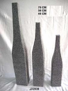 Recién llegado, jarrón largo de mosaico de pernos de acero, otros materiales como latón y cobre, también disponibles, decoración hecha a mano para el hogar - Product Image 2