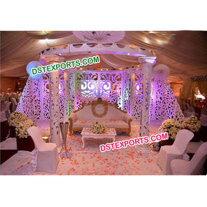 Décoration de scène de mariage indien, scène de mariage nigériane créative, décoration de scène de mariage asiatique - Product Image 1