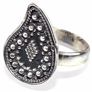 Anillo de Plata de Ley 925 con forma de hoja, joyería de piedras preciosas, trabajo fino, oxidado - Product Image 3