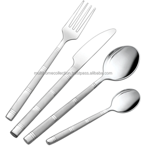 Offre Spéciale couverts en métal argenterie en acier inoxydable avec couvercle Logo motif classique mariage couverts réutilisables pour ustensiles de cuisine - Product Image 1