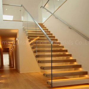 Escalera Flotante de Madera de Roble Prima Interior con Peldaños de Madera, Pasamanos Decorativo de Madera Recta - Product Image 5