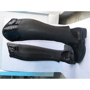 Premium Genuine Leather Half <b>Chaps</b> English <b>Riding</b> Horse <b>Riding</b> Gear Durable Comfortable Equestrian Equipment - Product Image 2
