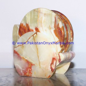 Vente en gros d'ensembles de sous-verres en Oneyx vert clair pour cadeaux de mariage - Product Image 5