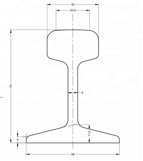 Железнодорожная стальная рейка стандарта DIN S10