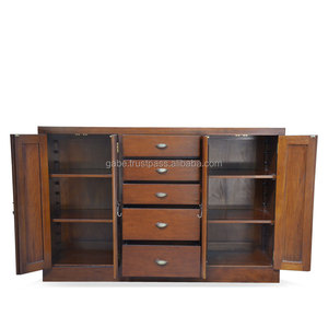 Buffet 5 cajones muebles clásicos de madera de caoba - Product Image 3