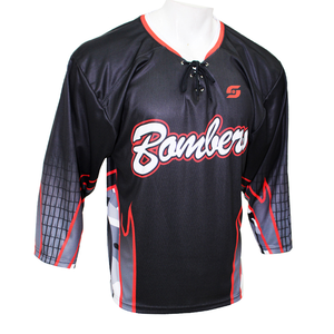 Maillot de hockey sur glace personnalisé pour homme fabriqué au Pakistan avec un design personnalisé et le nom de l'équipe - Product Image 2