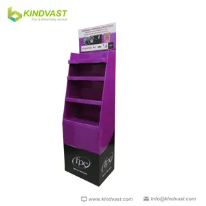 Pop Medicine Display Drugstore Pharmacy Paper Cardboard Display High Quality Purple Corrugated Display Stand