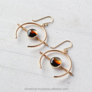 Natural Gemstone Jewelry 925 Sterling Silver Round Brilliant Cut Montana Agate Gemstone <b>Stud</b> <b>Earrings</b> Silver Jewelry for Women - Product Image 1