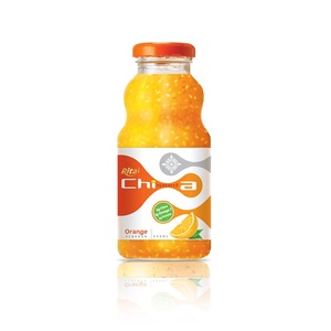 Servicio OEM al por mayor botella de vidrio de 250ml embalaje personalizable para jugo de frutas y verduras puro sabor a Semilla de Chía y sandía - Product Image 5