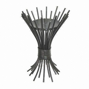 Soporte de vela de alambre de hierro hecho a mano, negro - Product Image 1