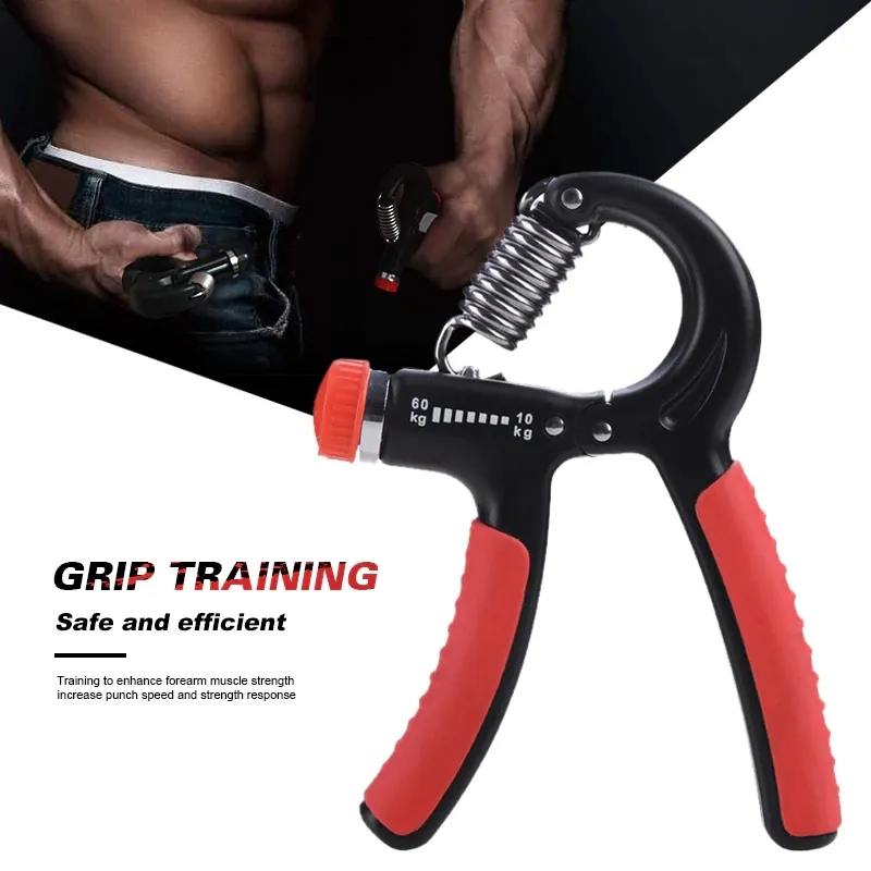 10-60kg 조정가능한 무거운 그리퍼 적당 손 연습기 그립 손가락 꼬집음 손목 확대기 Fatgrip 손목 증가 힘 봄