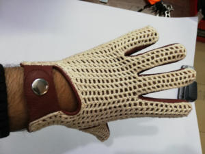 Gant en cuir respirant pour hommes, tenue de conduite, gant ras-de-cou - Product Image 4