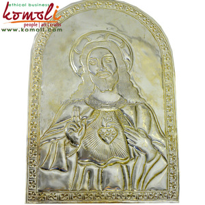 Arte de martillado imágenes en 3D de escultura de latón de Jesucristo - Product Image 5