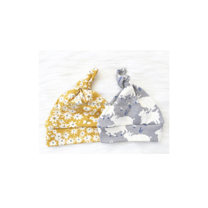 Gorro de bebé anudado de algodón orgánico, proveedor de la India - Product Image 1