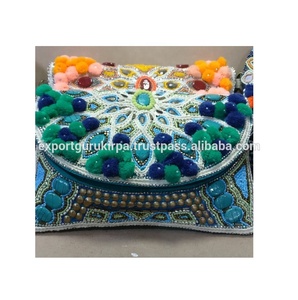 Indien Boho Designer Style Bohème À La Main Femmes Messenger Sacs À Bandoulière Toile Embrayage Soirée Shopping Partie En Gros Sacs - Product Image 4