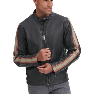 แจ็กเก็ตหนังแท้แฟชั่นผู้ชายดีไซน์ล่าสุด - Product Image 1