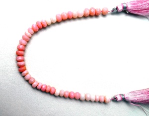 ลูกปัดพลอยโอปอลของเปรูสีชมพูธรรมชาติ1เส้นประกายเกรดเกรดเกรด AAA - Product Image 2