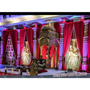 Takara Radha krashna — scène pour mariage indien, décor de scène traditionnel de mariage indien, fabrication de étapes de Style sud-indien - Product Image 1