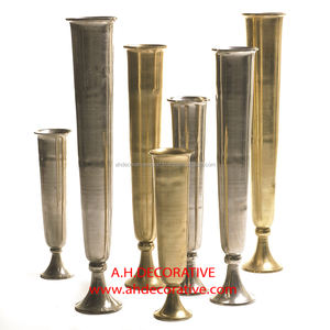 Caro plata hecho a mano estilo americano cromado florero diseño atractivo flores frescas y artificiales decoración del hogar - Product Image 6