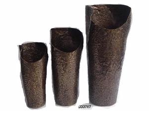 High Quality Rough Hammered Patterns Flower Vase in Antique Brass Finish Made in Sheet Aluminium <b>Home</b> Decor Flower Pots Decor - Product Image 3