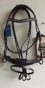 English Fancy Oversize Horse Bridle with Laced Reins Non-Perennial <b>Leather</b> Horse Riding Equipment - Product Image 2