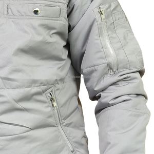 Chaqueta Parka de estilo acolchado cortavientos con cuello redondo de alta calidad para hombre, tela larga de satén, capucha de piel extraíble ecológica, primavera caliente - Product Image 6