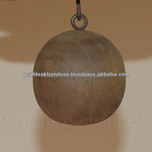 Lustres en bois shabby chic style tonneau à vin 4 lampes - Product Image 4