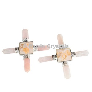 Generador curativo de pirámide de Reiki, Cuarzo Rosa, compra en línea - Product Image 1