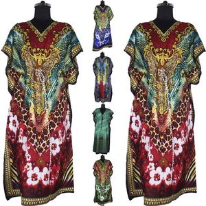 2025 nuevo caftán largo de moda y de diseñador con aspecto Sexy para mujer, caftán estampado a mano, caftán indio hecho a mano, caftán Abaya Kaftan - Product Image 1