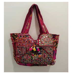 Traditional <b>Indian</b> Ethnic Embroidery Vintage Style Handicraft Women Banjara <b>Bag</b> With Colorful Thread Work Mirror Details - Product Image 1
