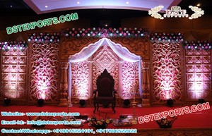 Panneau de porte traditionnelle dorée, 1 pièce, ensemble de scène de mariage, tendance sud-indien, décoration de scène de mariage Style radwada - Product Image 3