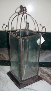Brass Beveled <b>Glass</b> Candle Lantern for Home Decoration <b>Other</b> Candle Holders & Jars - Product Image 4