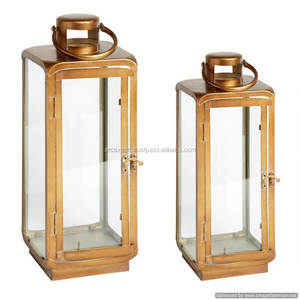 Farol para Decoración de Bodas, Elegante, Estándar, Moderno, de la Mejor Calidad, con Cristal Transparente, Diseño Antiguo, Portavelas - Product Image 1