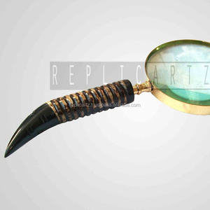 Loupe en laiton avec manche en os pour la lecture scientifique, l'inspection, la lecture de livres, la bijouterie, les cartes, les loisirs et l'étude – Loupe portative vintage - Product Image 4