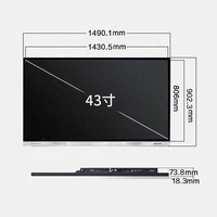 Monitor LED Táctil Capacitivo de Pared con Pantalla Táctil de 43 Pulgadas, Computadora Todo en Uno